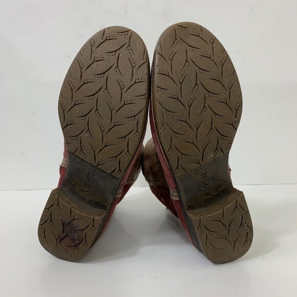 Naya Agave Boots in Wine Red and Brown Suede Leather Size 8 - Picture 7 of 7